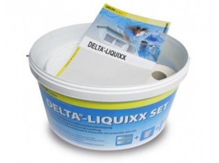 DELTA-LIQUIXX герметизирующая паста + армирующая лента для устройства воздухо- и паронепроницаемых примыканий пароизоляции к стенам, трубам, строительным элементам
